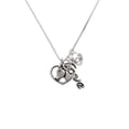thumbnail image 2 of Delight Jewelry Silvertone Heart with Horse Head - Love and Lock Charm Necklace, 18"+1", 2 of 4
