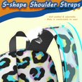 thumbnail image 5 of Blue Leopard Print Pattern 17" School Backpacks for Teens,Waterproof Oxford Fabric,S-Shape Padded Straps for School,Travel,Hiking,Camping, 5 of 6