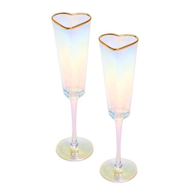 Set de regalo para flauta de champán Paris Hilton en forma de corazón, 160 ml, 2 unidades