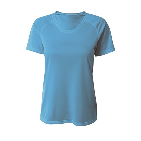 A4 NW3393 Womens SureColor Short Sleeve Cationic Tee - Lt Blue - S