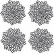 thumbnail image 1 of 4 manteles individuales negros, manteles individuales redondos huecos, manteles individuales redondos, manteles individuales de plástico, utilizados para aislamiento térmico de platos y decoración de mesa (negro) JM, 1 of 5