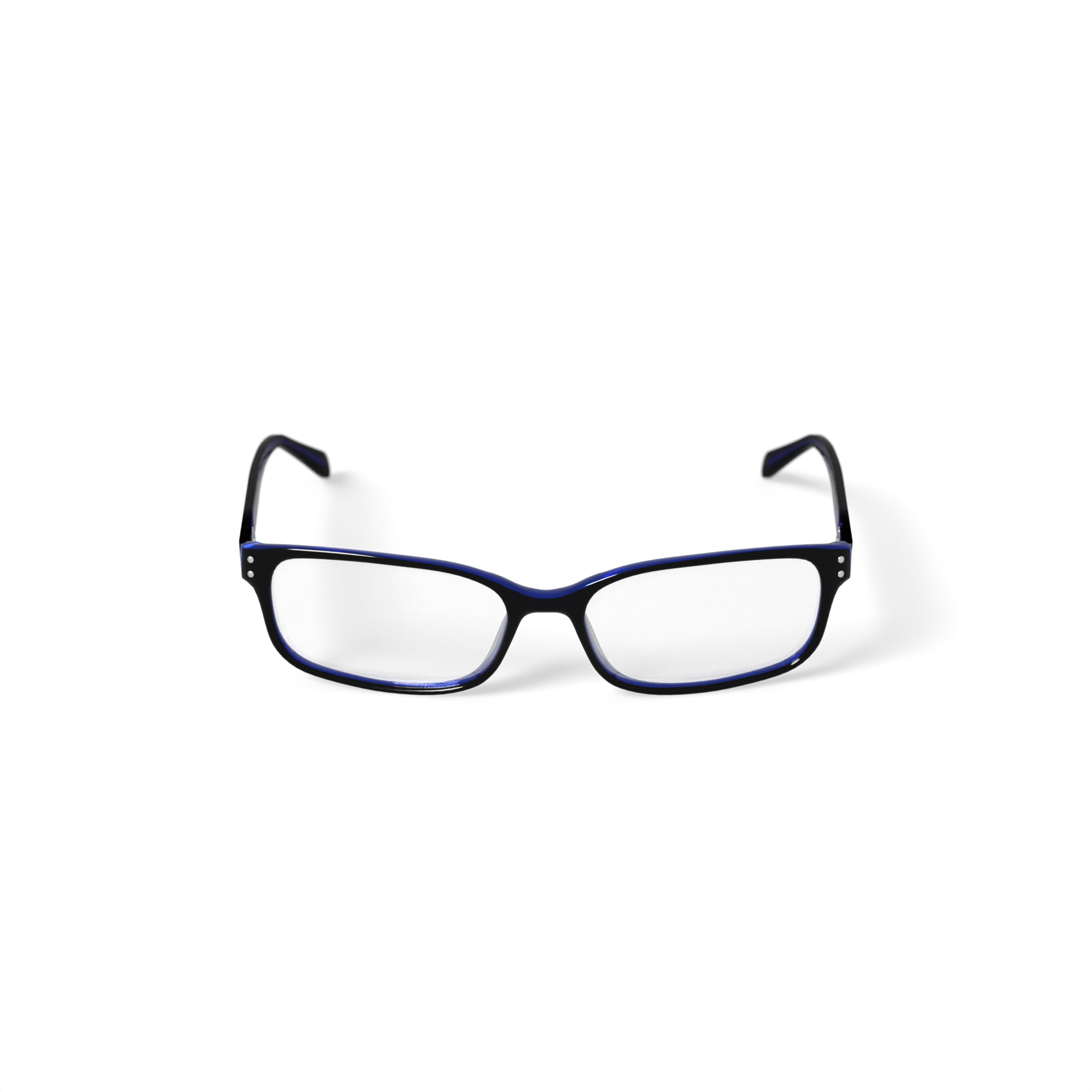 Walmart Youth FM14066 Rectangular Prescription Eyeglasses with Case, Black/Blue