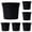 5PC D, variant on 1 Gallon Nursery Pot Planters for Outdoor Indoor Gardening Flower Pots, Black Pot Liners with Drainage Holes Suitable For Soil Growers Or Hydroponics