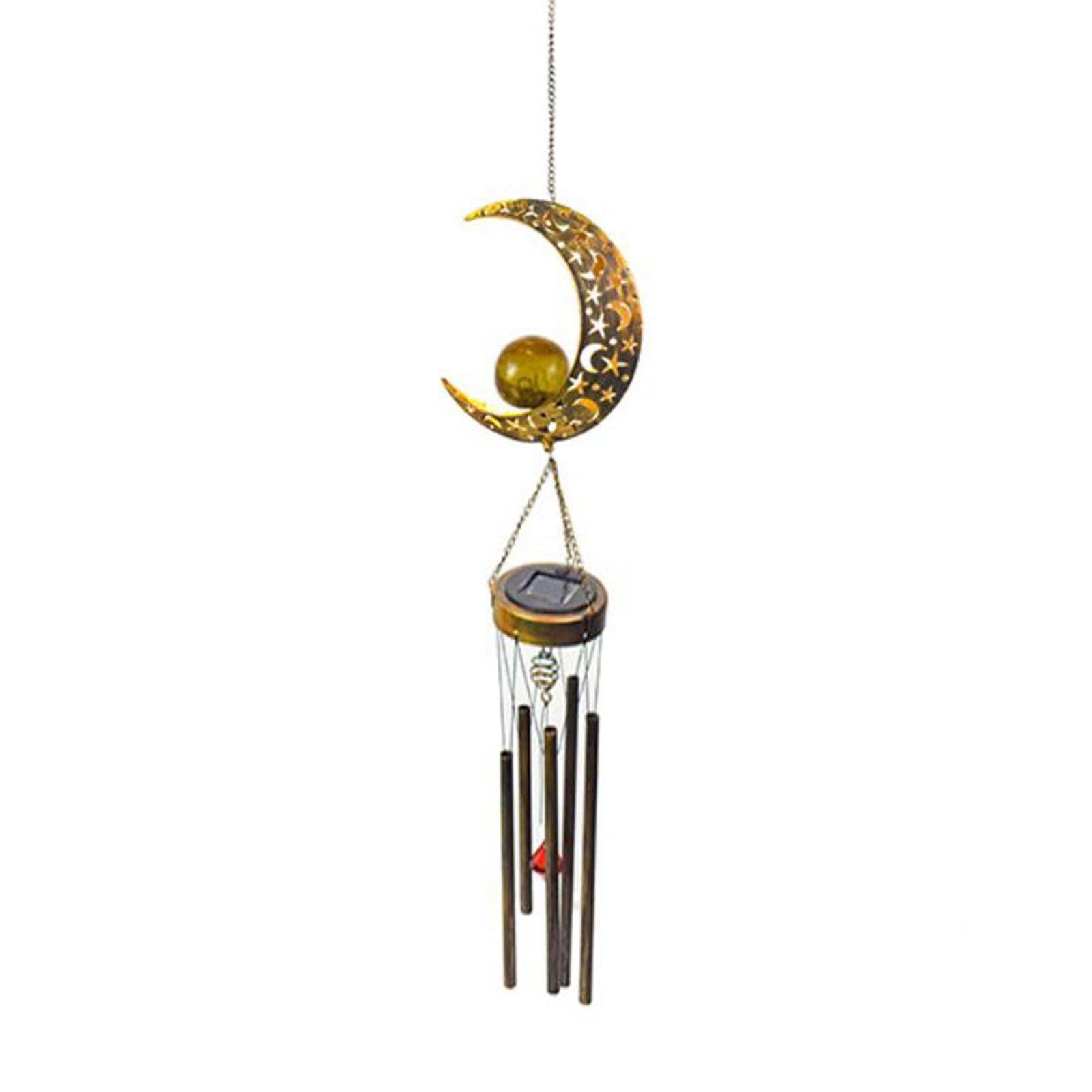 solar moon wind chime