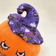 thumbnail image 2 of Halloween Plush Toys 7.87 Inch, Pumpkin Cushion, Spooky Cute Stuffed Pillow with Wizard Hat for Modern Farmhouse Room Decor (B), 2 of 8