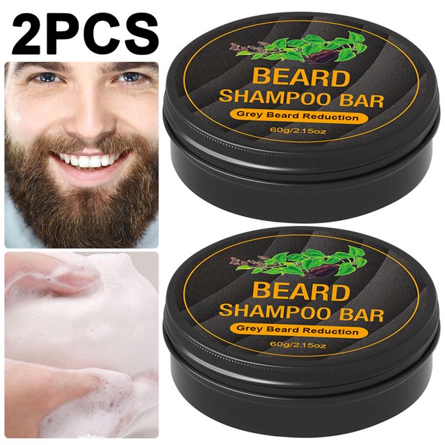 Barra Champú para Barba Ucción Reparación Daños en El Crecimiento Pérdida Rojo