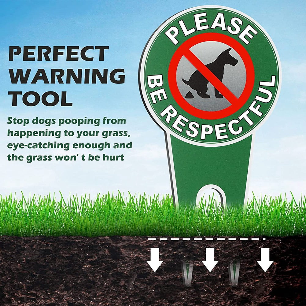 4 Pieces No Poop Dog Signs Please Be Respectful No Pooping Dog Lawn Signs No Dog Poop Yard Signs