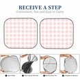 thumbnail image 6 of Naloa Pink Checkboard 2 Piece Foldable Car Sun Shades, Car Windshield Sunshade, Front Window Sunshade for Car, Truck, SUV - Medium, 6 of 7