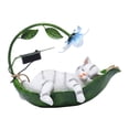 thumbnail image 4 of Lámpara solar con forma de animal para decorar caminos exteriores y jardines elegantes. Gato blanco, 4 of 9