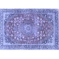 thumbnail image 1 of Ahgly Company Indoor Rectangle Medallion Blue Traditional Area Rugs, 7' x 10', 1 of 4