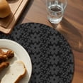 thumbnail image 3 of Black Golden Floral Round 13 Inch Placemats Set of 2, Modern Abstract Art Spring Flowers HeatResistant Non Slip Place Mats for Dining Table, Wipeable Braided Kitchen Table Mats for Housewarming, 3 of 9