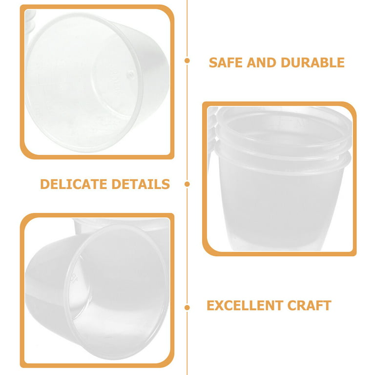 Housoutil 20pcs Rice Cooker Measuring Cup Clear Plastic Container  Transparent