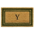 thumbnail image 1 of Calloway Mills 153042436Y 24 x 36 in. Sage Green Border Monogram Rectangular Doormat, Natural - Letter Y, 1 of 1