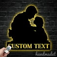 thumbnail image 5 of Handmadetneonsign Custom Son Father Daughter Soldier Metal Wall Art LED Light, Father and Son Name, 5 of 5