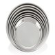 thumbnail image 2 of Bandeja grande de acero inoxidable para pasteles, plato hondo de metal, juego de platos para la cena, bandeja redonda plana y gruesa de acero, platos de carga, platos para servir plateados, 2 of 5