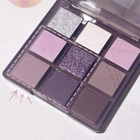 9 Colors Purple Eye Shadow Eyeshadow Palette Matte Pearlescent Smoky Eye Makeup