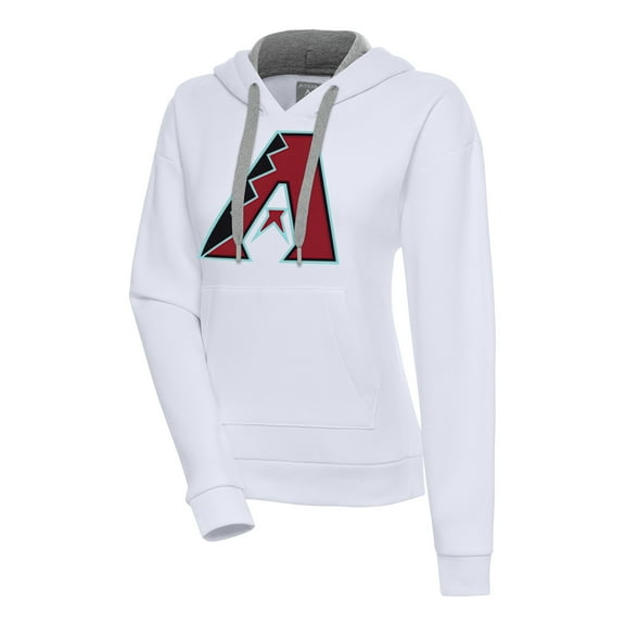 Women's Antigua White Arizona Diamondbacks Victory Pullover Hoodie