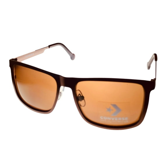 Converse Brown Mens Metal Sunglass Rectangle , Brown Lens H077
