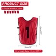 thumbnail image 2 of Uxcell Débardeur d'Entraînement de Soccer, Maillots Réversibles Numérotés Pinnies Rouge 18 Pouces, 2 of 7