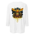 thumbnail image 5 of BLTIBY 2025 Bee Shirts for Women 3/4 Length Sleeve Tunic Tops Funny Cute Bee Graphic Tee Blouse Summer Casual Tshirt Ladies Gifts Pullover Tops White 2 M, 5 of 5