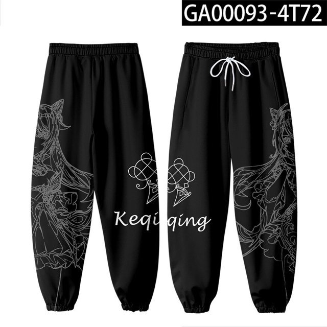 Genshin Impact ropa de cosplay Joggers 3D Pantalón de chándal Cintura elástica Pantalones sueltos Hip Hop Pantalones de chándal para hombre cos Disfraz mujer / hombreXLGenshin Impact Gao Jinjia LED