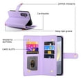thumbnail image 4 of Crossbody for Samsung Galaxy S24 FE Phone Case Wallet with Card Slots Zipper Pocket, PU Leather Magnetic Lanyard Wrist Strap Purse Cover with Flip Stand for Samsung Galaxy S24 FE Women Girls, Purple, 4 of 9