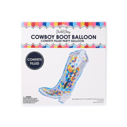 Packed Party Boot Scoot'n Multicolor Party Balloon