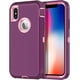 thumbnail image 1 of Entronix Funda Resistente para iPhone X/XS, Triple Capa, Resistente a Golpes y Anticaídas, Color Morado, 1 of 7