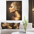 thumbnail image 1 of Design Art - Woman with Gold Feather Hat, 1 of 3