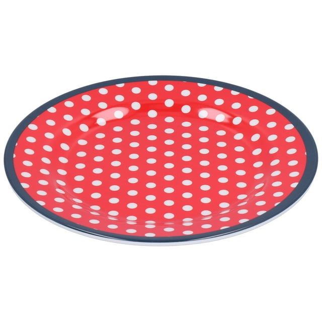 Decorative Dessert Plate, Small Modern Beautiful Practical Exquisite Dinner Plate For Fruits Desserts, Cakes And Salads For Condiments Candies, Snacks Red Dot