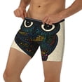 thumbnail image 3 of Rateoe Owl with Mandala Print Men’s Underwear Boxer Briefs Soft Comfortable Underwear Boxer Briefs, Long Leg Briefs,Anti-chafing Boxer Briefs, 3 of 7