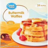 Great Value Buttermilk Waffles, 24 Count