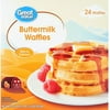Great Value Buttermilk Waffles, 24 Count
