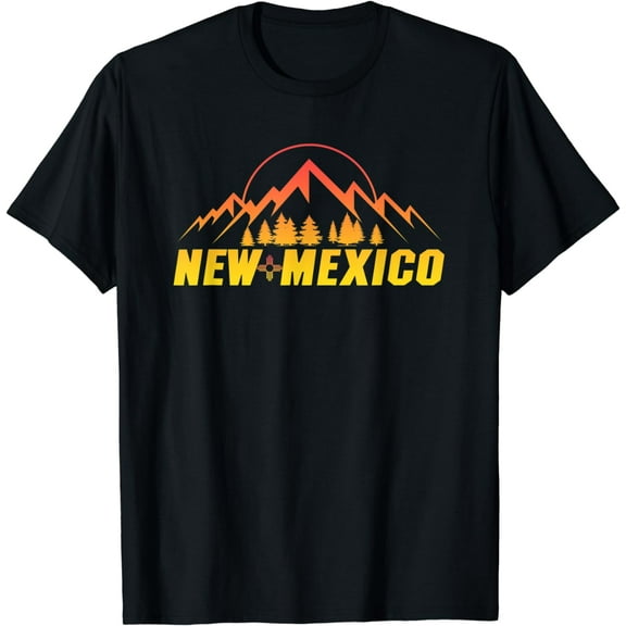 New Mexico State Retro Vintage Outdoors & NM Mountains T-Shirt