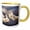 Yellow/White, variant on 3drose, Usa, Alaska, Mountain Range, 11oz Two-tone Yellow Mug