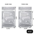 thumbnail image 2 of 50 PCS Aspire Heat Sealable Reusable Mylar Bag Aluminium Foil Zip Lock Stand Up Pouch Bags w/Notch for Food Storage-6.75 x 9 x 3 inch/8 oz, 2 of 6