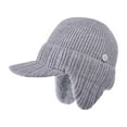 thumbnail image 4 of Winter Knit Hat with Full Head and Ear Coverage, Thermal Insulated Beanie with Visor and Lining for Outdoor Activities and Winter Sports, 4 of 4