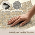thumbnail image 6 of ODIKA 3'x5' Washable Accent Rug Pet Friendly, Non-Shedding Mat Beige Vintage Dining Faded Neutral Cream Textured Colored Distressed for Bedside, Nursery Room, 6 of 7