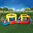 Banzai Kids Outdoor Play Inflatable Bouncy Activity Center Slide 'N