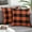 Orange and Black, variant on Pack of 2 Fall Buffalo Check Throw Pillow Covers Plaids Farmhouse Throw Pillows Linen Soft Decorative Couch Pillow Covers Home Decor Cushion Case for Sofa Bedroom 20x20 Inch Orange and Black