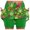 Green, variant on Halloween Mid Rise Culottes Women's Athleisure Two Piece Culottes with Pockets Crib Bed Skirts
