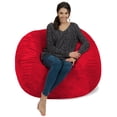 thumbnail image 6 of Chill Sack Bean Bag Chair, Memory Foam Lounger with Ultra Fur Cover, Kids, Adults, 4 ft, Cinnabar, 6 of 6