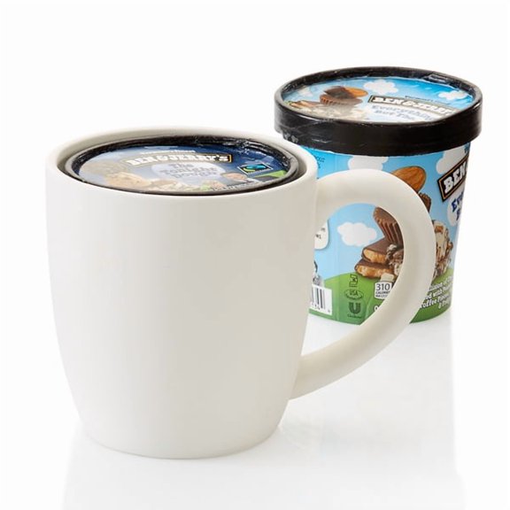 Pint Ice Cream Mug Holder Paint Your Own Pottery Ceramic Bisque, Ready To Paint, Craft Kit