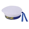 thumbnail image 6 of Jiibva Sailor Hat Yacht Captain Hat Sailor Costume Accessory Men Navy Marine Hat Adjustable Boat Navy Hat For Adult Men, 6 of 7