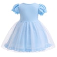thumbnail image 2 of WIBACKER Baby/Toddler Dress Lantern Short Sleeve Cosplay Princess Dress Up Birthday Gift for Kids Girls Blue, 2 of 10