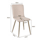 thumbnail image 5 of Sillas de Comedor Beige HOMEMAKE FURNITURE 4 Piezas Patas Doradas de Metal Escandinavo Minimalista, 5 of 6