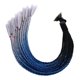 thumbnail image 2 of Mujeres Hombres Casco de motocross de Peluca rizada Casco de pelo Negro Azul Gris Sharpla Pelo de la peluca de cola de caballo, 2 of 7