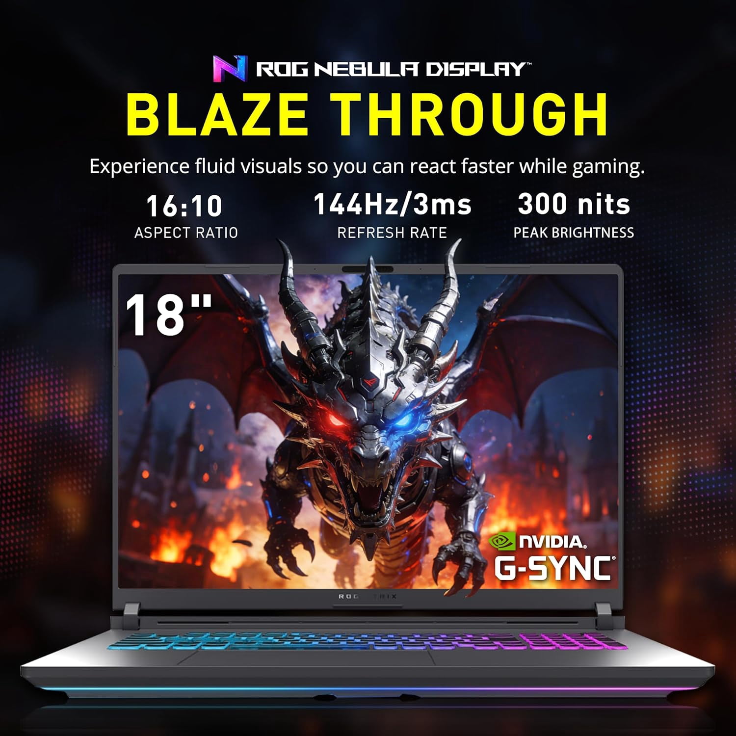 ASUS ROG Strix G18 18" 144Hz WUXGA Gaming Laptop, Intel i9-14900HX, GeForce RTX 5070, 16GB RAM, 2TB Storage (1TB SSD+1TB Docking Station), 4-Zone RGB Backlit Keyboard, FHD IR Camera, Win 11, Gray
