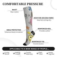 thumbnail image 3 of Lsque Cartoon Owls Pattern Sport Compression Socks for Men & Women 15-20 mmHg Knee High Nurse Pregnant Running Medical and Travel Athletic, 3 of 6