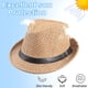 thumbnail image 4 of 56-58 cm circunferencia del sombrero hombres y mujeres sombrero de paja transpirable sombrero de verano protector solar retro sombrero de jazz sombrilla sombrero de ala corta, 4 of 5